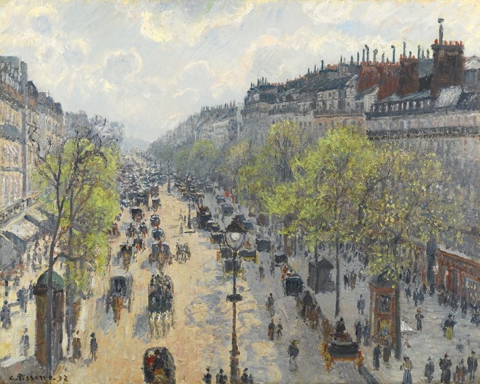 the boulevard montmartre on a spring morning le boulevard montmartre matinee de printemps camille pissarro 1897 0a4915