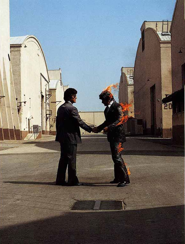 wish you were here pink floyd album cover warner bros lot photo location