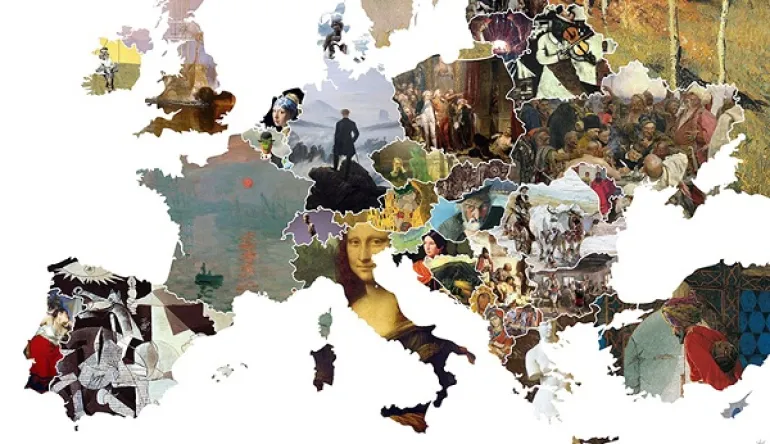 Εντυπωσιακός χάρτης απεικονίζει το πιο εμβληματικό έργο τέχνης σε κάθε χώρα της Ευρώπης
