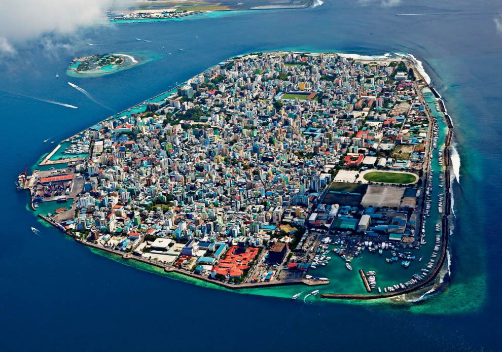 aerial photography male maldives