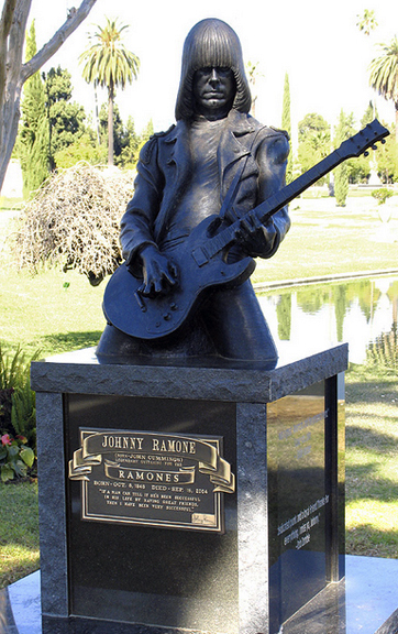 Johnny Ramone statue hollywood graveyard cemetery