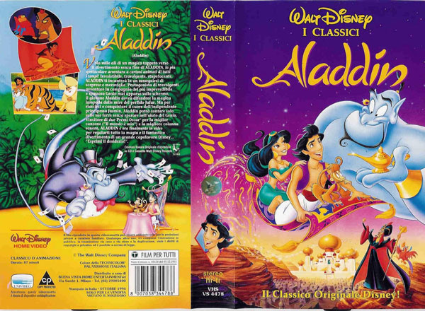 Aladdin cover vhs