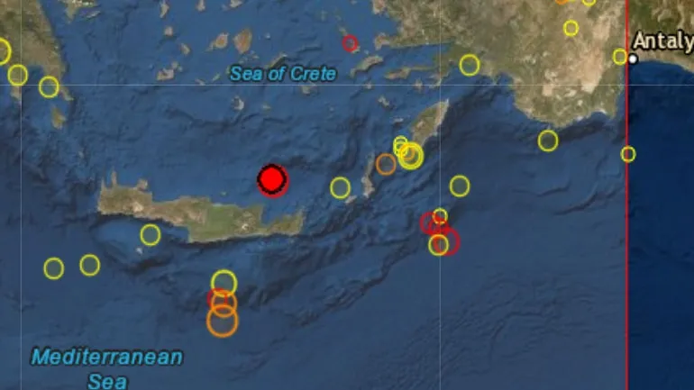 Σεισμός στην Κρήτη 4,8 Ρίχτερ 