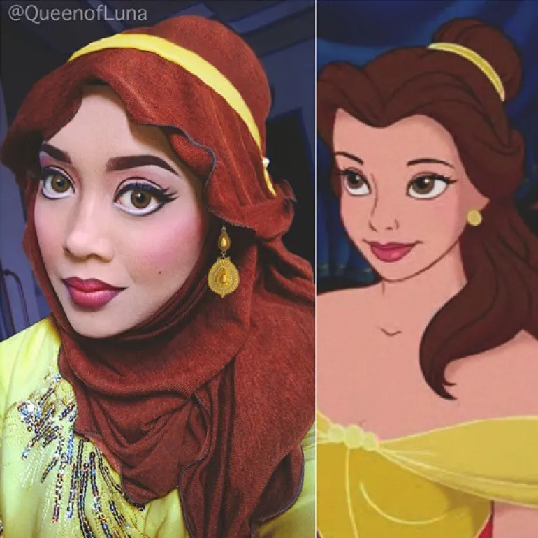 Καλλιτέχνης μακιγιάρεται και μοιάζει ίδια με χαρακτήρες της Disney...